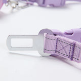 Multipurpose Seatbelt Handsfree Leash & Poop Bag Holder Set - Lilac