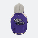 Dog Varsity Jacket - Purple