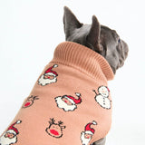 Christmas Knit Dog Sweater - Santa & Rudolph