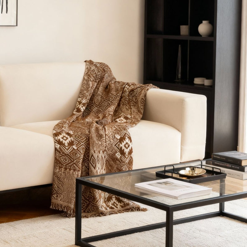 Pet Couch Cover - Rustic Bohemian Brown