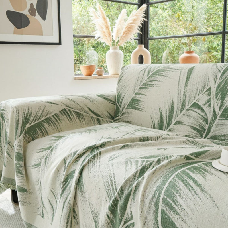 Pet Couch Cover - Leaves Green