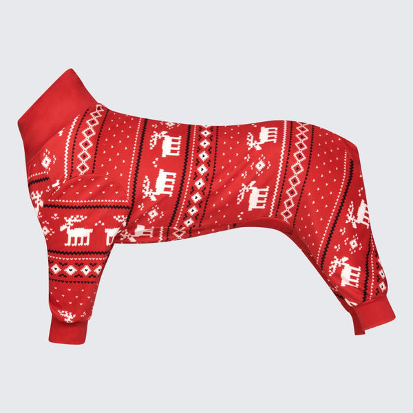 Dog Pajama - Dasher Red