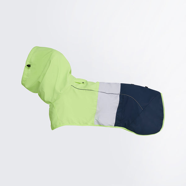 Breatheshield™ Dog Raincoat  - Lime White Navy