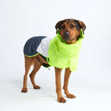 Dog Raincoat - Neon White Navy||size:3XL