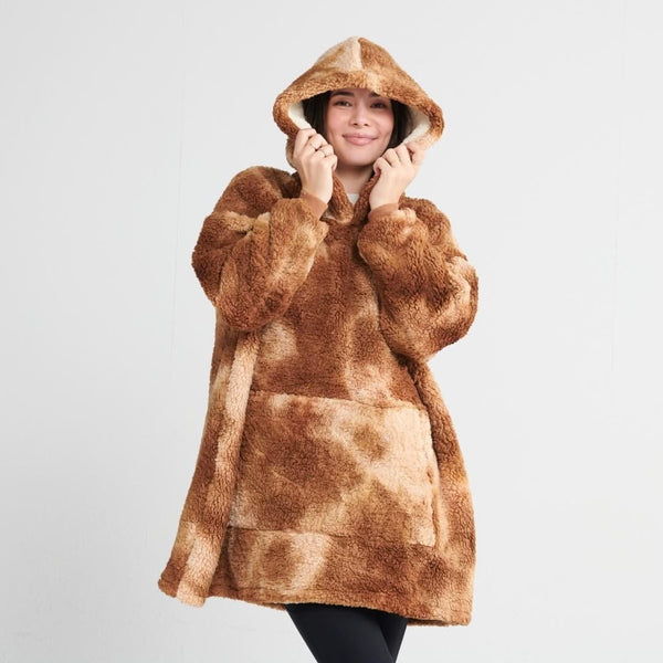 Fluffdreams Oversized Human Hoodie - Mocha