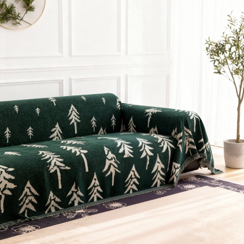 Pet Couch Cover - Pine Trees Green