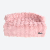 Calming Fluffy Couch Cover Dog Bed - Pink