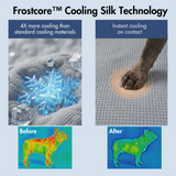 Frostcore™ Dog Cooling Car Seat Bed - Waffle Grey