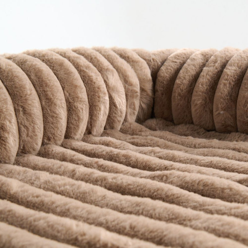 Luxury Couch Cover Dog Bed - Brown