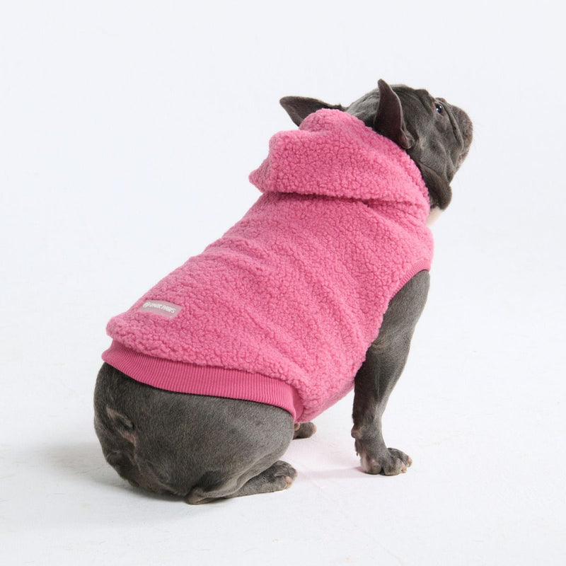 Teddy Sherpa Dog Sweater - Dark Pink