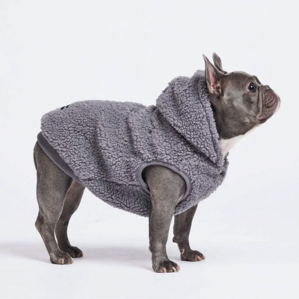 Teddy Sherpa Dog Jacket - Grey