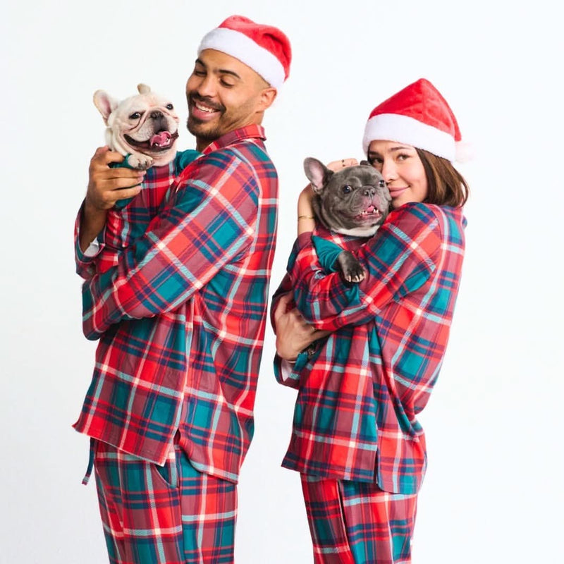 Human Pajama Pants - Green and Red Plaid
