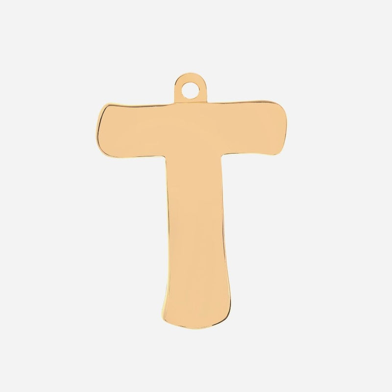 Initial Letter Jewelry Tag - T