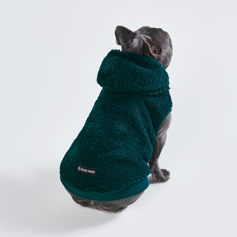 Teddy Sherpa Dog Jacket - Pine Green